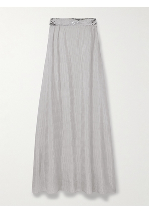 Dima Ayad - Strapless Sequin-embellished Cloqué Gown - Silver - x small,small,medium,large,x large,xx large,xxx large