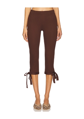 Miaou Emma Capri in Chocolate. Size L. Also in XS, S, M.