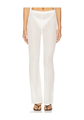 Lovers and Friends Rhoda Knit Pant in Cream. Size L. Also in S, M, XL.