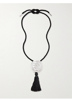 Julietta - Silver-plated And Tasseled Cord Necklace - Black - One size