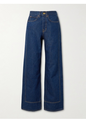 B SIDES - Charlot Mid-rise Wide-leg Jeans - Blue - 24,25,26,27,28,29,30,31,32