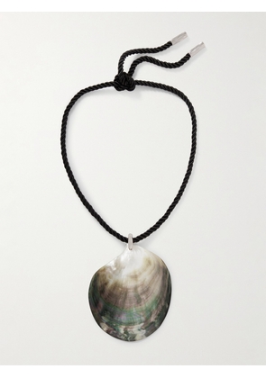 Julietta - Lamar Silver-plated, Shell And Rope Necklace - Black - One size