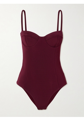 ESSE Studios - Stretch-jersey Bodysuit - Burgundy - UK 6,UK 8,UK 10,UK 12,UK 14