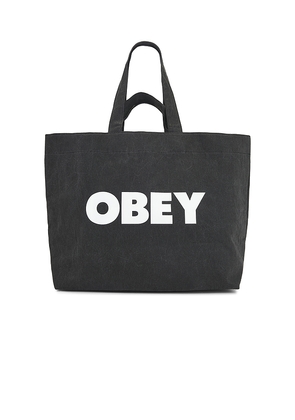 Obey Pigment Dyed Tote Bag in Black.