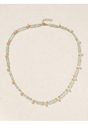 JIA JIA - Gold, Aquamarine And Pearl Necklace - One size