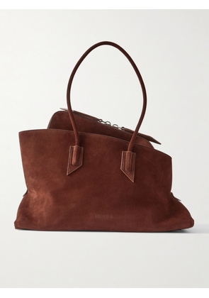The Attico - La Passeggiata Medium Asymmetric Suede Tote - Brown - One size