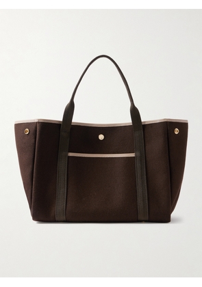 RUE de VERNEUIL - Traversée Whip Leather And Webbing-trimmed Flannel Tote - Brown - One size