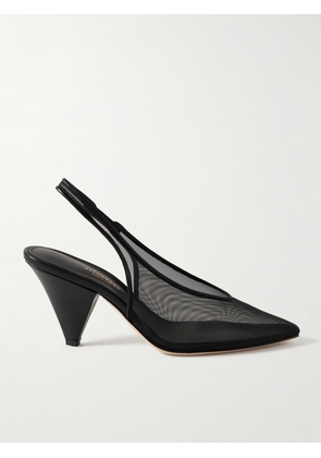Altuzarra - Leather-trimmed Mesh Slingback Pumps - Black - FR35,FR36,FR37,FR38,FR39,FR40,FR41