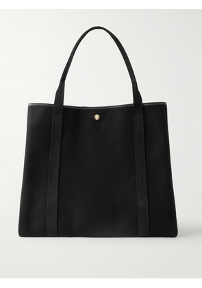 RUE de VERNEUIL - Traversée Whip Large Webbing And Leather-trimmed Felt Tote - Black - One size