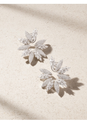 YEPREM - 18-karat White Gold Diamond Earrings - One size