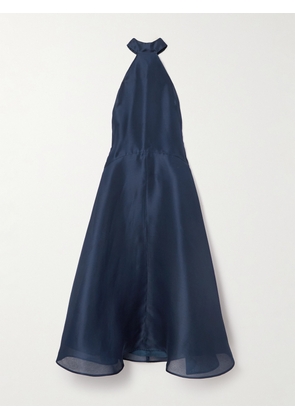 Altuzarra - Becca Silk-satin Halterneck Midi Dress - Blue - FR 34,FR 36,FR 38,FR 40,FR 42
