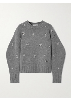 SIMKHAI - Coraline Embellished Wool And Cashmere-blend Sweater - Gray - x small,small,medium,large,x large