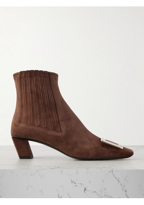 Roger Vivier - Belle Vivier Buckled Suede Chelsea Boots - Brown - IT36,IT36.5,IT37,IT37.5,IT38,IT38.5,IT39,IT39.5,IT40,IT40.5,IT41