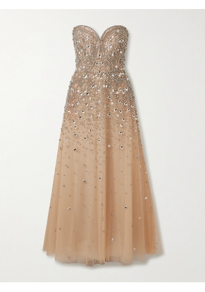 Elie Saab - Strapless Embellished Tulle Gown - Gold - FR 36,FR 38,FR 40,FR 42