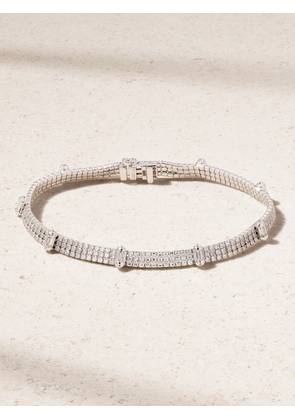 SHAY - Triple Thread Ripple 18-karat White Gold Diamond Bracelet - One size