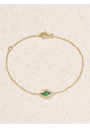 SHAY - Evil Eye 18-karat Gold, Emerald And Diamond Bracelet - One size