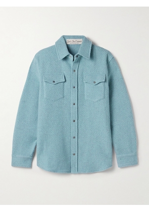 God’s True Cashmere - Cashmere-tweed Shirt - Blue - xx small,x small,small,medium