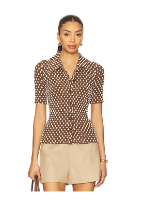 Maude Club Teddy Top in Brown. Size L. Also in S, XS, M, XL.