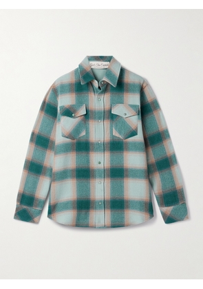 God’s True Cashmere - Checked Cashmere Shirt - Green - xx small,x small,small,medium