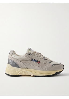 Autry - Hyperway Mesh And Metallic Leather-trimmed Suede Sneakers - Gray - IT35,IT36,IT37,IT38,IT39,IT40,IT41,IT42
