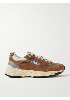Autry - Hyperway Low Mesh And Metallic Leather-trimmed Suede Sneakers - Brown - IT35,IT36,IT37,IT38,IT39,IT40,IT41,IT42
