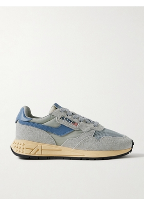 Autry - Reelwind Low Textured Leather-trimmed Suede And Shell Sneakers - Blue - IT35,IT36,IT37,IT38,IT39,IT40,IT41,IT42