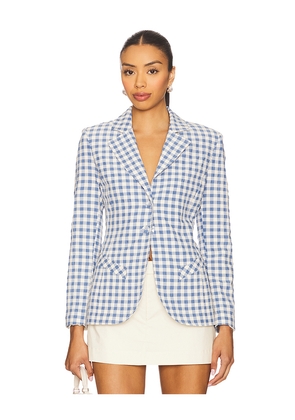 Milkwhite Fitted Blazer in Blue. Size L. Also in M.