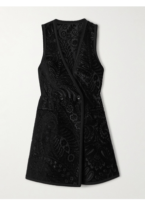 Etro - Double-breasted Velvet-jacquard Vest - Black - IT36,IT38,IT40,IT42,IT44,IT46,IT48
