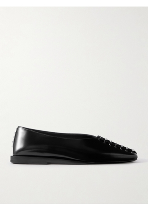 Jil Sander - Studded Leather Ballet Flats - Black - IT36,IT36.5,IT37,IT37.5,IT38,IT38.5,IT39,IT39.5,IT40,IT40.5,IT41