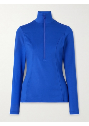 Goldbergh - Serena Stretch Recycled-jersey Half-zip Top - Blue - xx small,x small,small,medium,large,x large