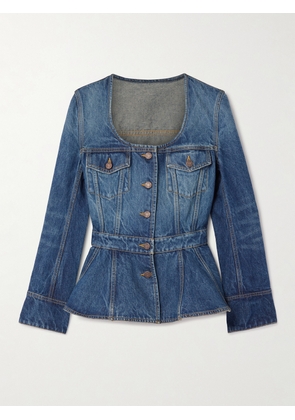 Chloé - Organic Denim Peplum Jacket - Blue - FR 34,FR 36,FR 38,FR 40,FR 42,FR 44,FR 46