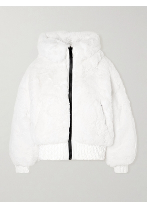 Goldbergh - Indira Reversible Hooded Padded Recycled And Plush Ski Jacket - White - UK 6,UK 8,UK 10,UK 12,UK 14