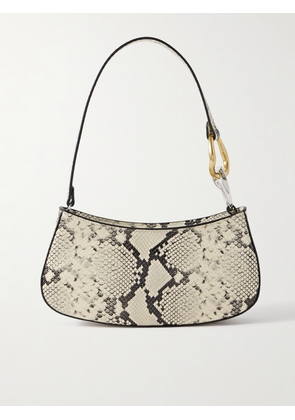 STAUD - Ollie Snake-effect Leather Shoulder Bag - Animal print - One size
