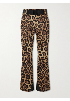 Goldbergh - Minou Belted Leopard-print Ski Pants - Animal print - UK 6,UK 8,UK 10,UK 12,UK 14