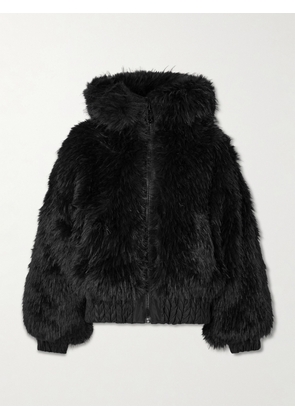 Goldbergh - Indira Reversible Hooded Padded Recycled And Plush Ski Jacket - Black - UK 6,UK 8,UK 10,UK 12,UK 14