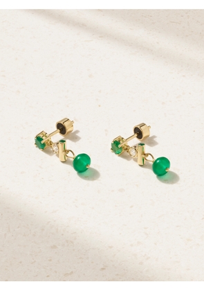 Ileana Makri - 18-karat Gold Multi-stone Earrings - Green - One size