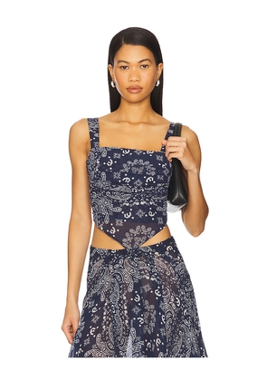 Miaou Tati Top in Blue. Size L. Also in S, M.