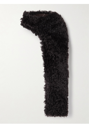 Nour Hammour - Shearling Scarf - Brown - One size