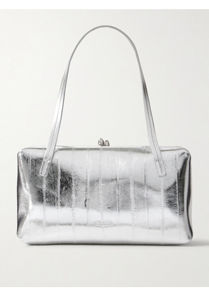 Jil Sander - Goji Pillow Metallic Crinkled-leather Shoulder Bag - Silver - One size