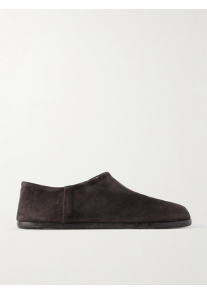 Maison Margiela - Tabi Split-toe Suede Collapsible-heel Loafers - Brown - IT35,IT36,IT37,IT38,IT39