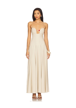 Lovers and Friends Jolene Maxi Dress in Neutral. Size L. Also in M, XL, XS, XXS.