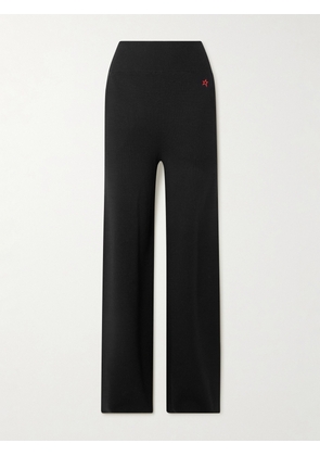 Perfect Moment - Embroidered Merino Wool Wide-leg Pants - Black - x small,small,medium,large