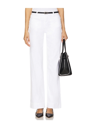 L'AGENCE Nolan High Rise Patchpocket Wide Leg Jeans in White. Size 26. Also in 29.