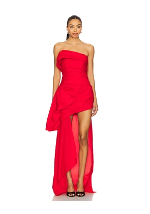 NBD The Jadis Maxi Dress in Red. Size L. Also in M, S, XS, XXS.