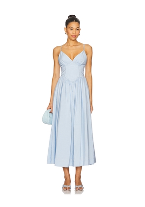 NICHOLAS Becker Midi Dress in Baby Blue. Size 0. Also in 2, 4, 8.