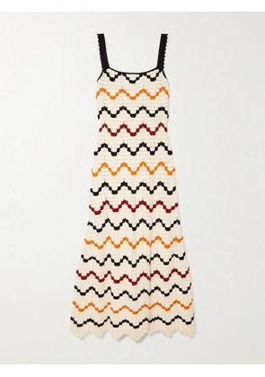 ESCVDO - Marea Crocheted Cotton Maxi Dress - Ivory - x small,small,medium,large,x large