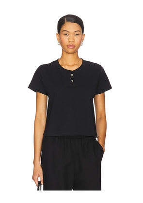 LESET Margo Henley Top in Black. Size L. Also in S, XS.