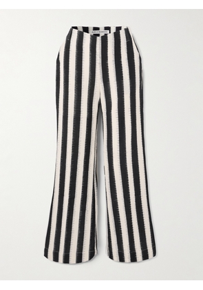 ALIX OF BOHEMIA - Charlie Striped Cotton Flared Pants - White - US0,US2,US4,US6,US8,US10