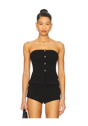 MORE TO COME Karsi Strapless Top in Black. Size L. Also in M, XL.