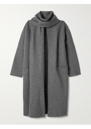 Maria McManus - Scarf-detailed Merino Wool-felt Coat - Gray - x small,small,medium,large
